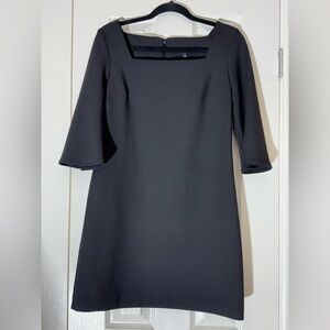 Banana Republic Black Square-Neck Midi Dress